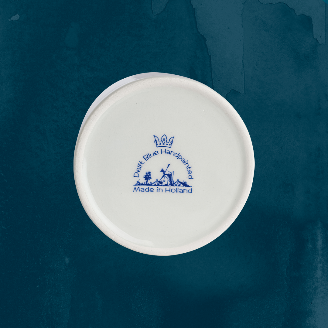 Original Stroopwafels 'Pottery Jar Delft Blue: Windmill' - 1 pot with 10 pc